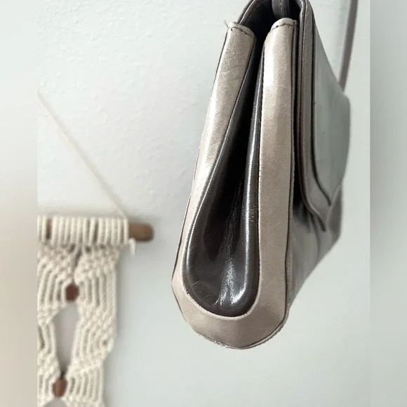 Stuart Weitzman Crossbody bag Grey colorblock leather purse